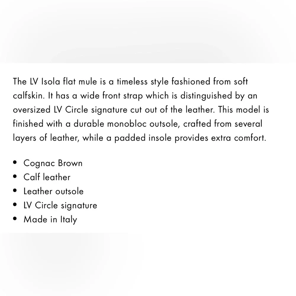 JUST LIKE NEW! LV Isola Flat Mule. EU 39 - Picture 4 of 15